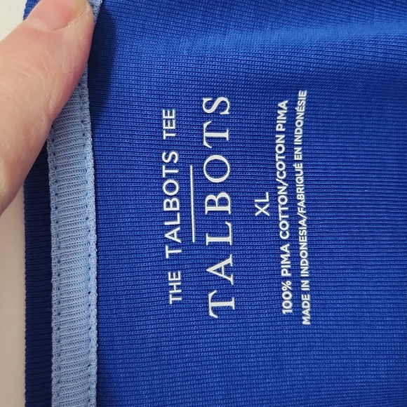 NWT Royal Blue Talbots Pima Cotton Crewneck Longsleeve T-Shirt Size XL - Picture 5 of 6